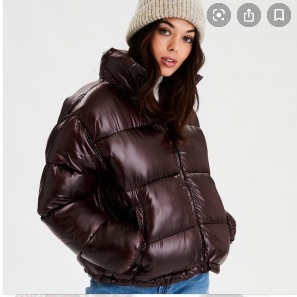 AE shiny puffer jacket